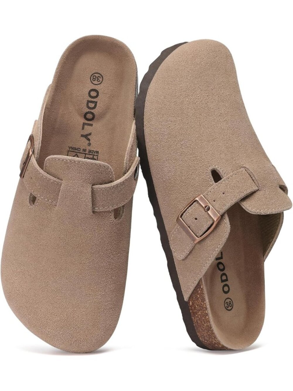 Comfortable Genuine Suede Clogs for Women & Men | Cork Footbed Potato Shoes